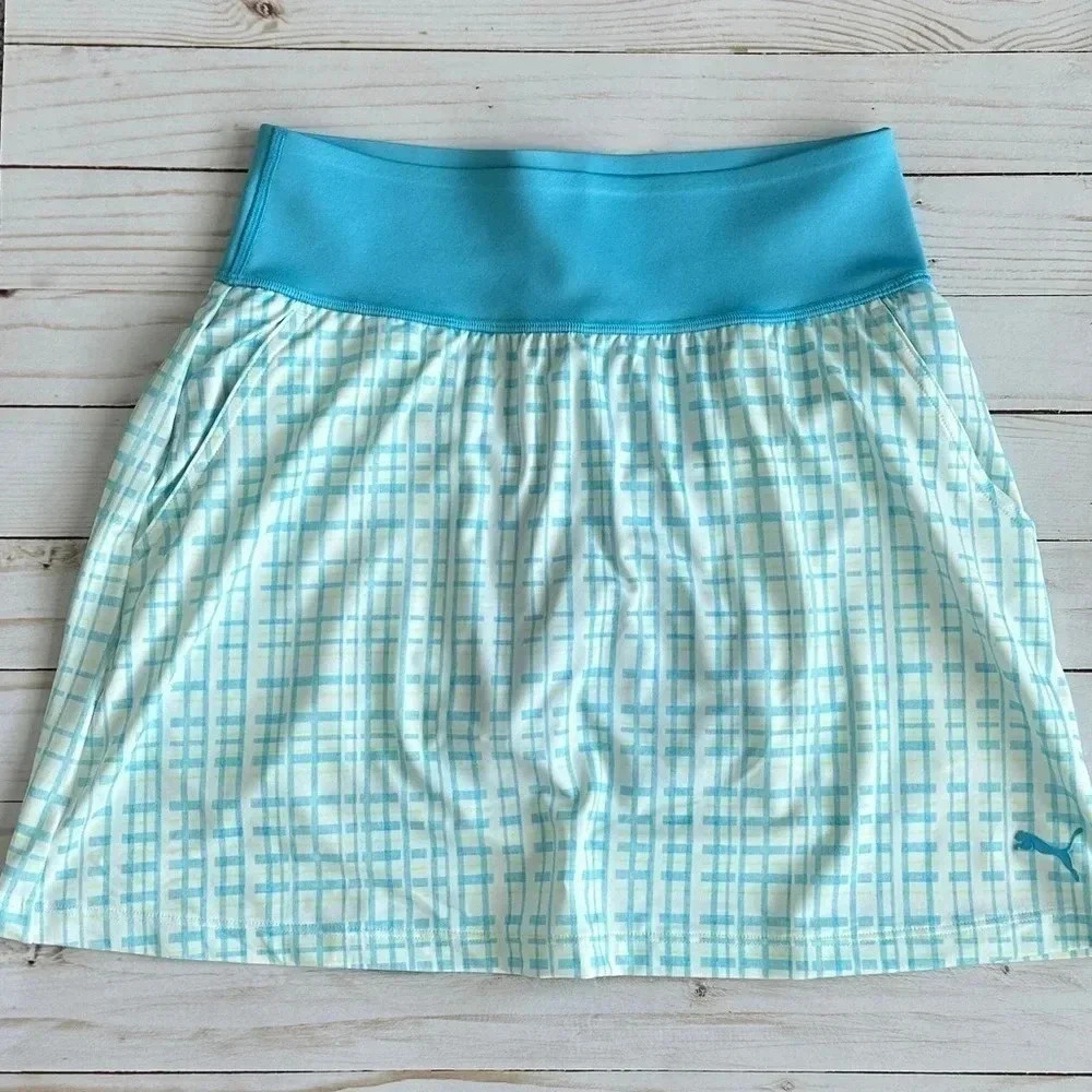 NWT Puma Plaid Golf‎ Skort Sz XS